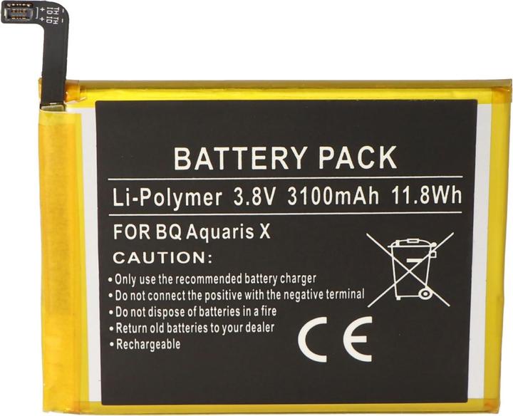 Actual product image AccuCell Battery BQ Aquaris X, BQ 3100