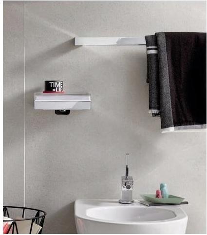 Actual product image Emco liaison towel rail, two-arm 185000131 rigid, 310mm, chrome chrome rigid, 310mm