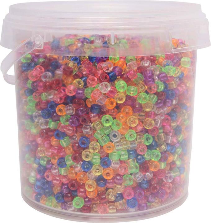 Actual product image Colorations - Kleine Pony-Perlen - Transparent, 4 x 6 mm, 500 gr.