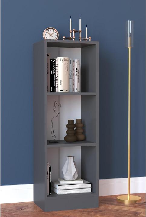 Actual product image VCM Wood Storage Stand Shelf Bookcase Decorative Books Stand Shelf Dilos S 3-fold (38 x 30 x 114 cm)