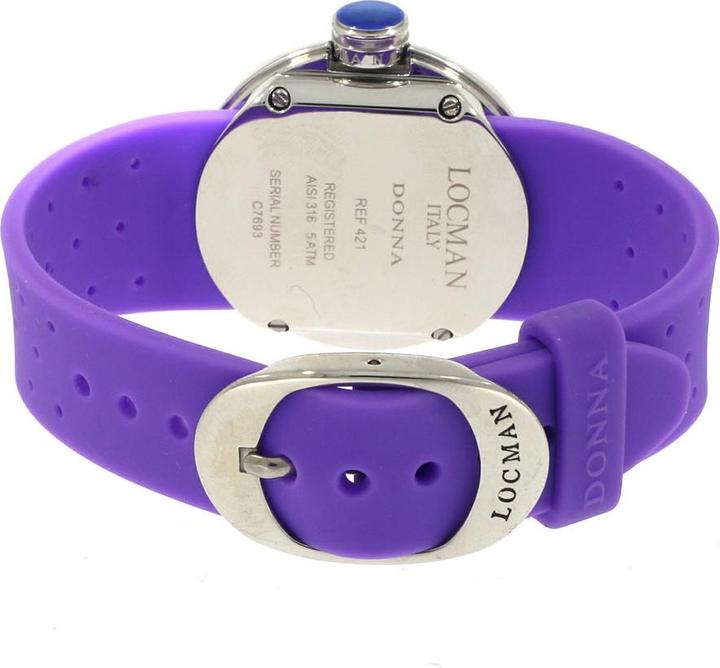 Actual product image Locman Italy Ladies' Watch Donna Purple Rubber Ref. 0421 (Analogue wristwatch, 36 mm)