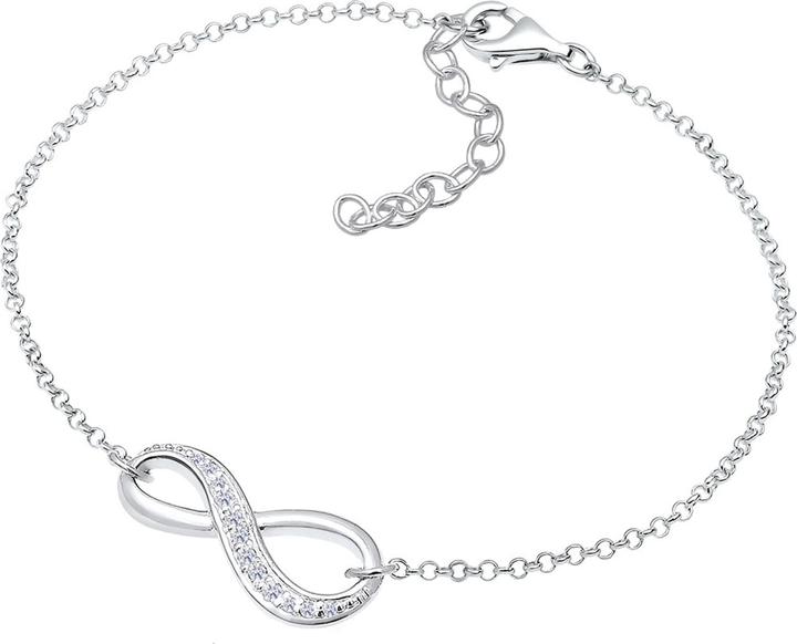 Produktbild Elli mit Infinity Symbol und Zirkonia Kristallen (18 cm, Sterling Silber)