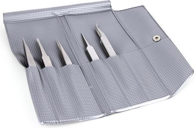 RND Pinzetten-Set, Gebogen / Extrafein / Fein / Flach / Sehr scharf, Edelstahl