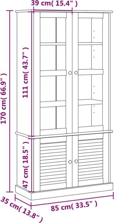 Produktbild VidaXL Dash (85 x 35 x 170 cm)