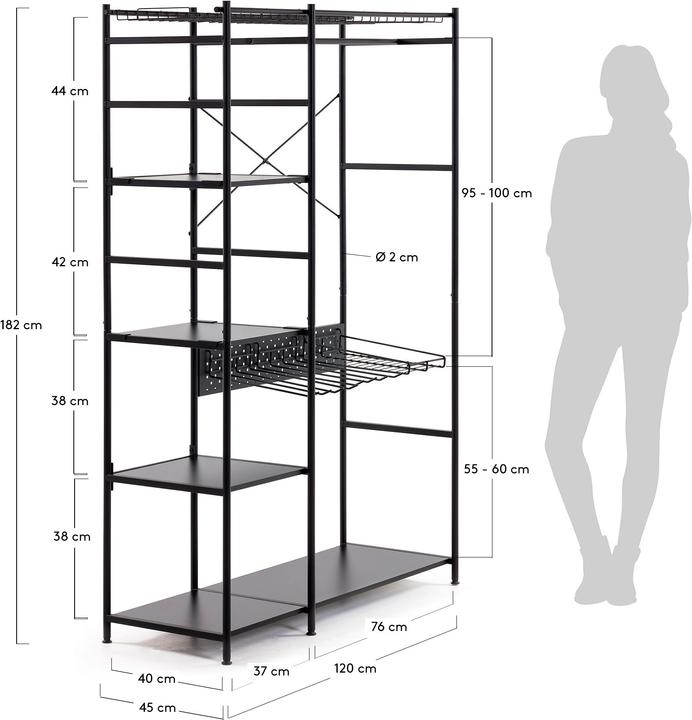 Image du produit Kave Home Storn (45 x 120 x 182 cm)