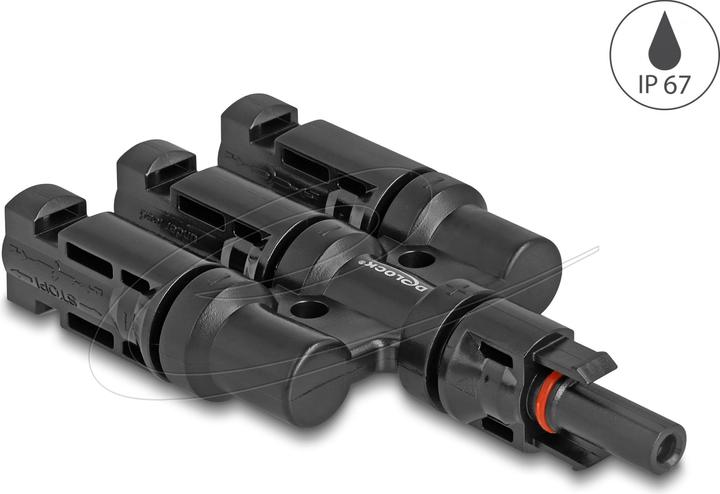 Image du produit Delock DL4 Solar Connector 1x femelle vers 3x mâle, IP67 (Câble solaire)