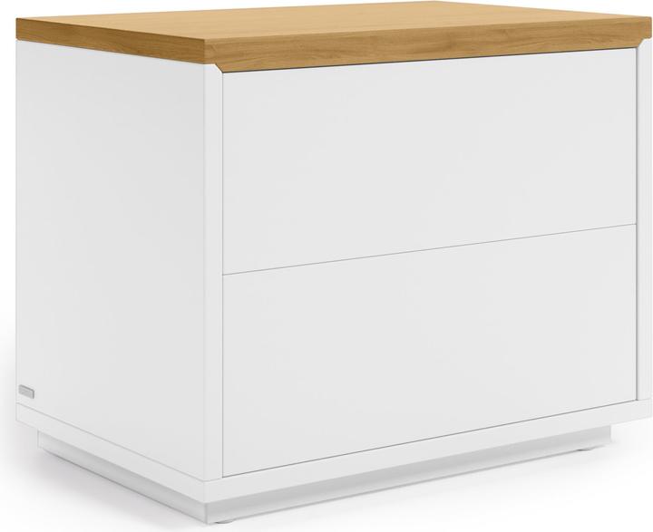 Oak natural, Mat white