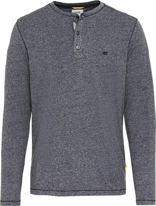 Camel Active Langarm Henleyshirt aus nachhaltigen Baumwollmix (M)
