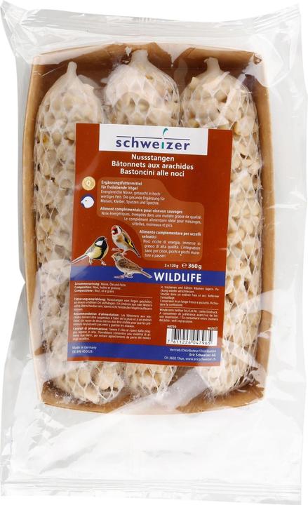 Produktbild Schweizer Wintervogelfutter Nussstangen, 3 x 120 g (3 x, 0.40 kg)