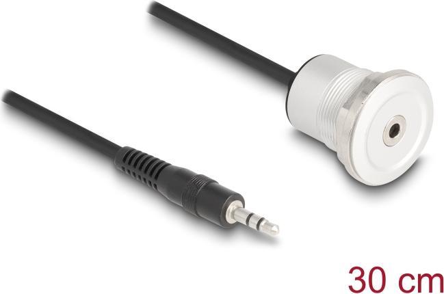 Produktbild Delock Klinke 3,5 mm 3 Pin Einbaubuchse mit Kabelpeitsche St (0.30 m)