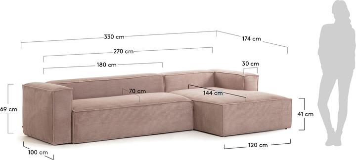 Produktbild Kave Home Blok (5-Sitzer, Ecksofa, Big Sofa)
