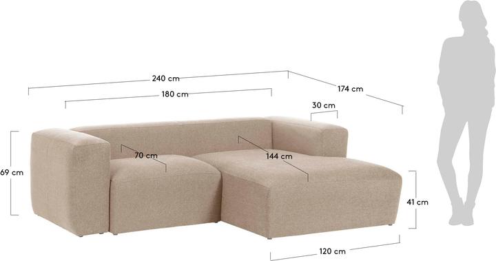Image du produit Kave Home Blok (Canapé d'angle, 3 places)