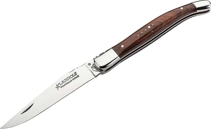Fontenille Pataud Laguiole TRADITIONAL Taschenmesser, 12C27, Eisenholzschalen, Schäferkreuz, polier
