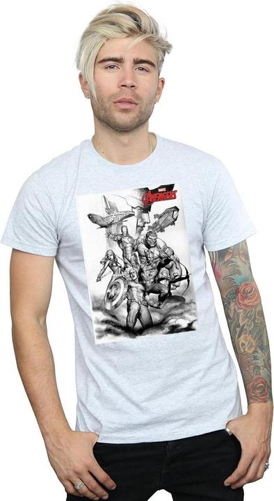 Produktbild Avengers Assemble Team Sketch TShirt (L)