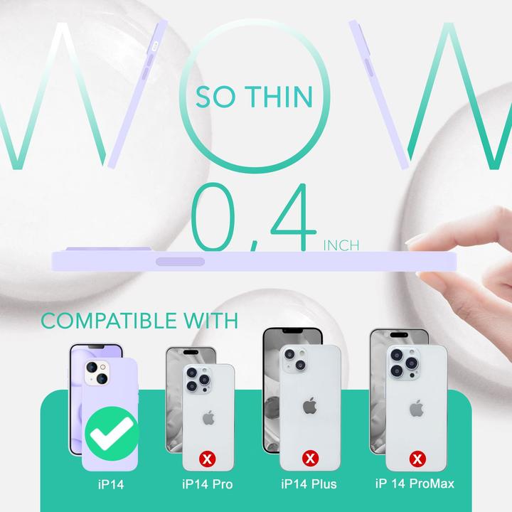 Produktbild Nalia Liquid Silikon Hülle mit MagSafe Funktion & 2x Display Schutzglas (Apple iPhone 14)