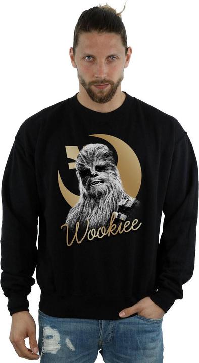 Actual product image Star Wars Mens The Last Jedi Gold Chewbacca Sweatshirt (S)