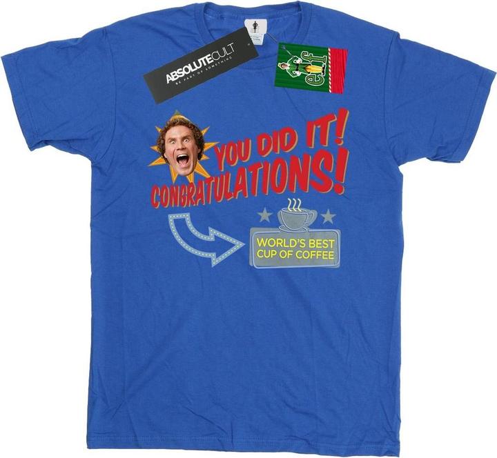 Actual product image Elf Mens World's Best Coffee T-Shirt (XL)