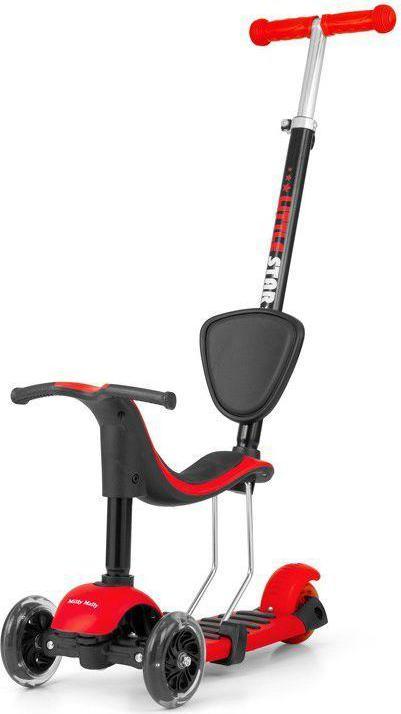 Image du produit Mally Trottinette pour enfants Milly Little Star 3-en-1, rouge