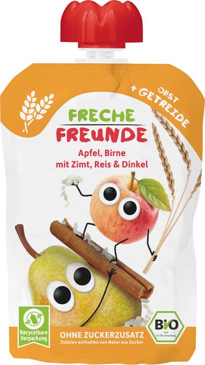 Immagine prodotto Freche Freunde Sacchetto di mele, pere, cannella, riso e farro 100 g (107 g)