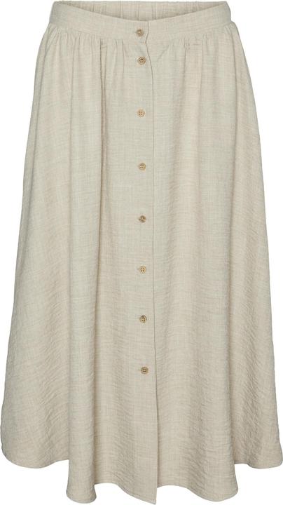 Vero Moda Vmmelaney H/W Button Calf Skirt Wvn Exp Rock