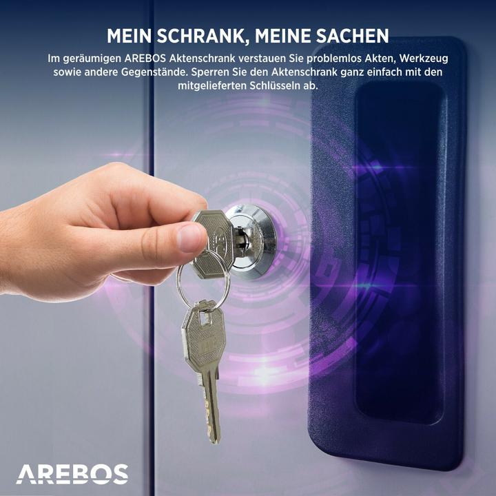 Image du produit Arebos Armoire de classement (90 x 90 x 40 cm)