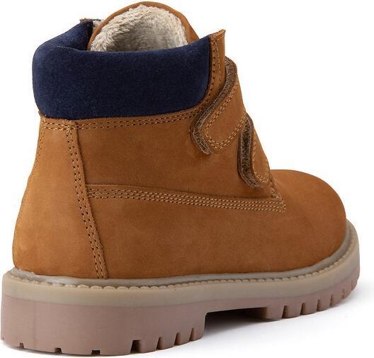Actual product image La Redoute Collections Lined leather boots with velcro fastening (29)