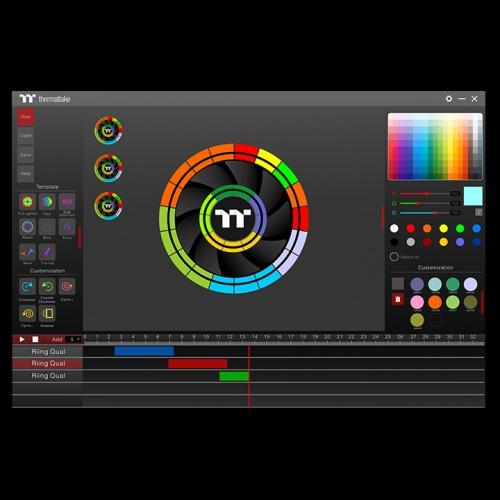Actual product image Thermaltake Riing Quad 12 RGB PWM Single Pack (no controller) (120 mm, 1 x)
