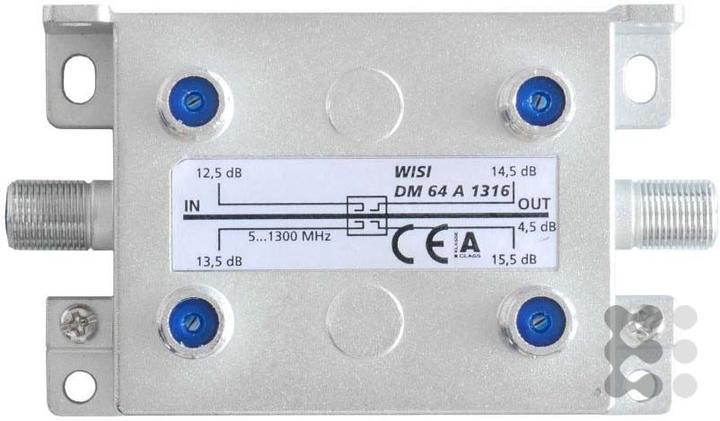 WISI Dérivateur DM 64 A 1316 quadruple 12.5...15.5dB (15.50 dB, Manifolds et Brancheurs)