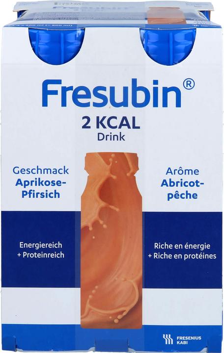 Produktbild Fresubin 2 kcal Drink Aprikose-Pfirsich, 4 x 200 ml (4 Stück, Flüssigkeit, 978 g)