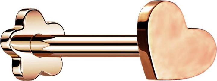 Produktbild Star Piercing Micro Threadless Labret Blume rosegold Herz (Titan G23, ohne Messing)