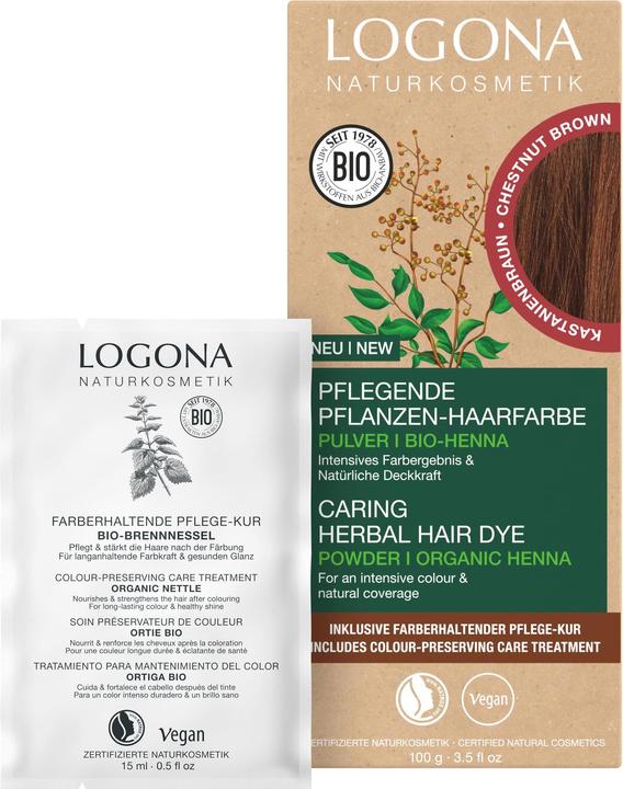Immagine prodotto Logona Polvere di colore per capelli vegetali (070 marrone castagna)