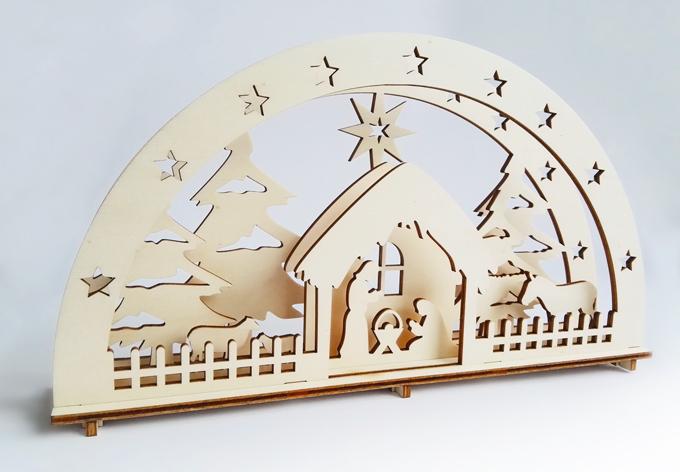 Actual product image Trenddeko Christmas crib Christ Child (30 x 16 cm)