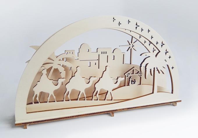 Image du produit Trenddeko Crèche de Noël Rois mages (30 x 16 cm)