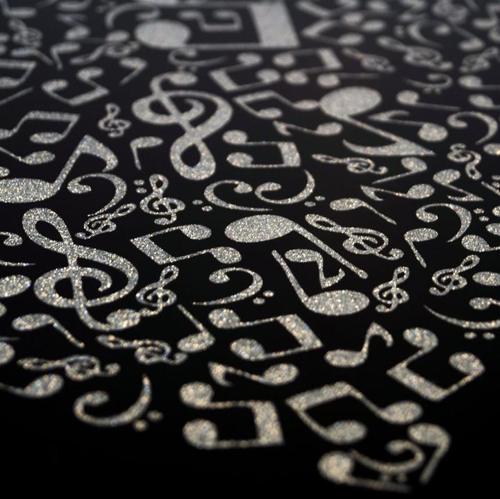 Produktbild Trenddeko Herz - Silber Glitzer (40 x 40 cm)