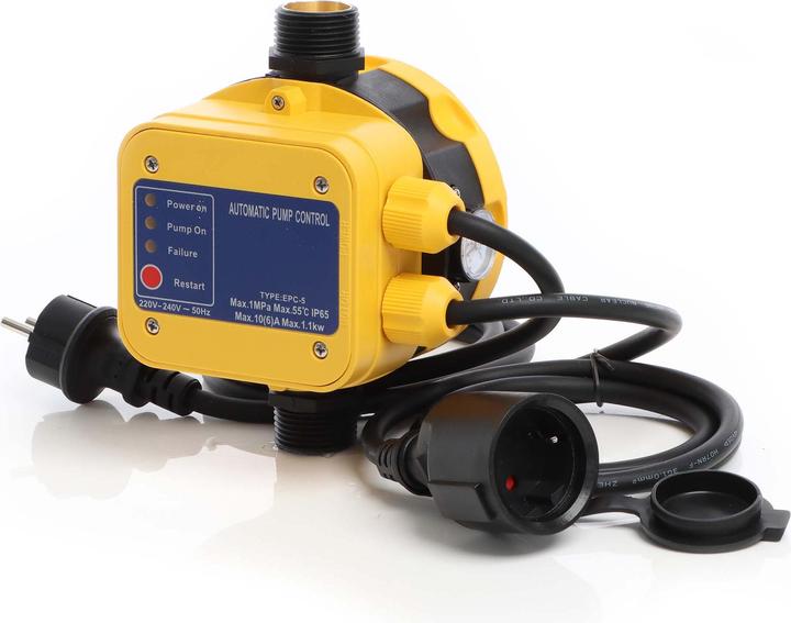 Image du produit Wiltec Pressostat EPC-5 230V 2 Câbles Réseaux d’eau domestiques & Pompes monophasées Anti-marche à sec (Pompe à eau domestique)