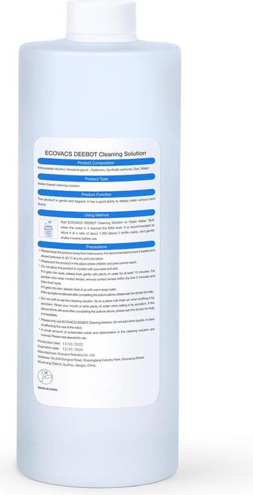 Produktbild Ecovacs DEEBOT X1/T10 Familie Reinigungslösung 1 L - D-SO01-0019