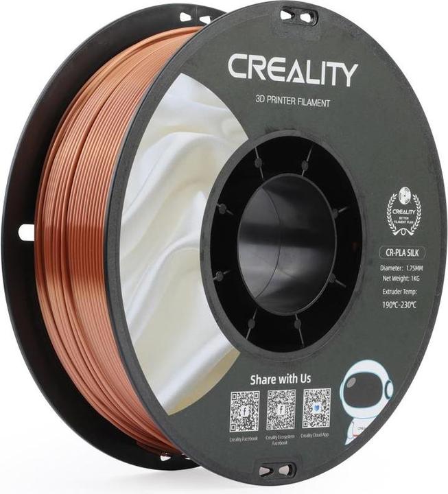 Actual product image Creality Filament PLA Silk (PLA, 1.75 mm, 1000 g, Brown)
