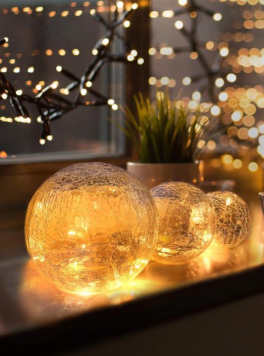Pure Living Interior Design LED Glaskugeln 3er Set