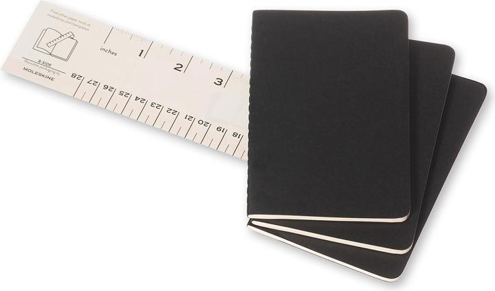 Actual product image Moleskine Cahier Pocket Set of 3 (A6, Checked, Hardcover)