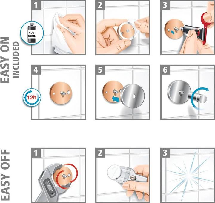 Produktbild tesa SMOOZ Handtuchhalter zweiarmig inkl. Klebelösung ohne Bohren