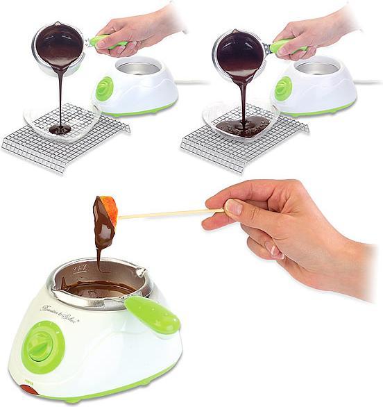Immagine prodotto Rosenstein & Söhne Chocolatière elettrica, set di pentole per fondere il cioccolato
