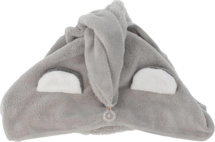 Actual product image Parsa Beauty PARSA Nature Kids Hair Turban with Koala Ears, Grey Recycled Microfibre OEKO-Tex