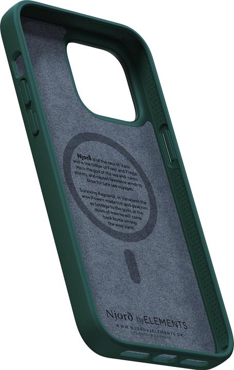 Actual product image Njord Hard Cover Salm.Leather Magsafe Case green (Apple iPhone 14 Pro Max)