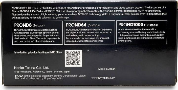 Produktbild Hoya PRO ND Filter Kit 8/64/1000 Filterset (62 mm, ND- / Graufilter, 62 mm)
