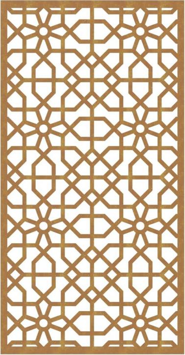 Actual product image VidaXL Garden Wall Decoration 105x55 cm Corten Steel Moorish Design (105 x 1 x 55 cm)