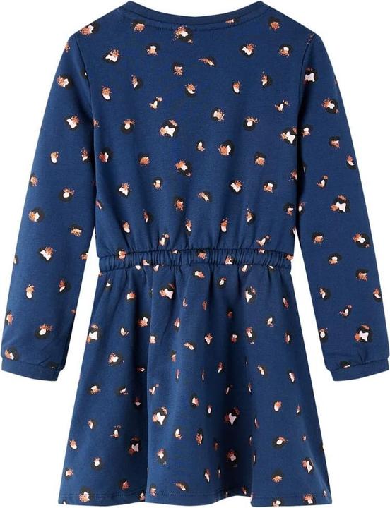 Produktbild VidaXL Kinderkleid mit Langen Ärmeln Marineblau 104,Material: 95 (104)