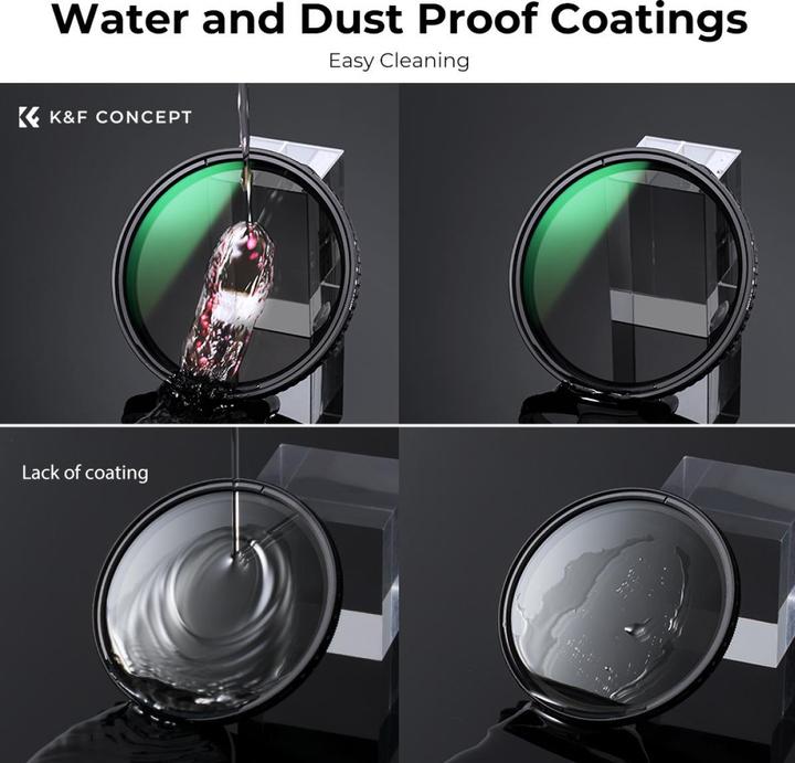 Produktbild K&F Concept Concept Variabel ND Filter - 62mm Nano-X NDX ND8-128 (62 mm, ND- / Graufilter)