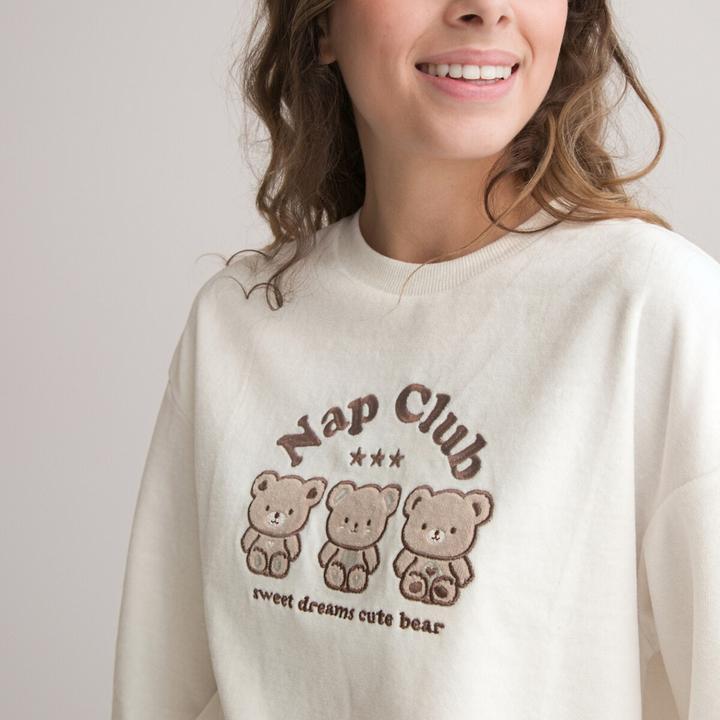 Produktbild La Redoute Collections Samtö-Pyjama mit Bärenmotiv (170)