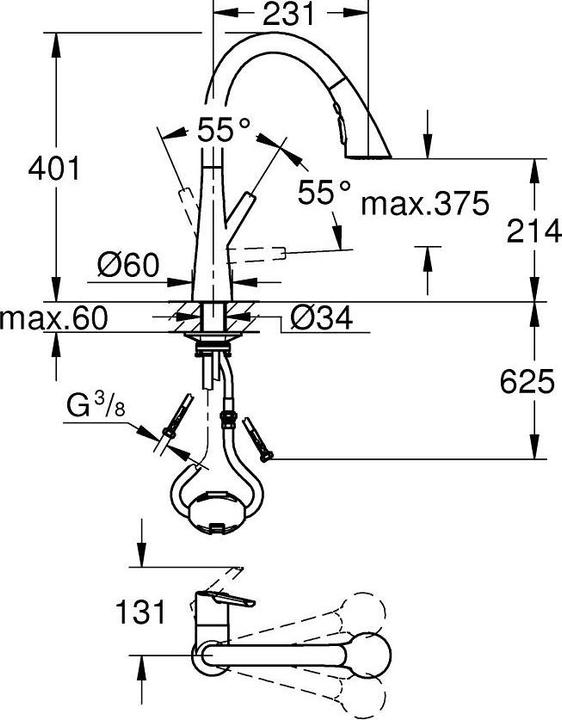 Produktbild Grohe Zedra Einhand-Spültischbatterie