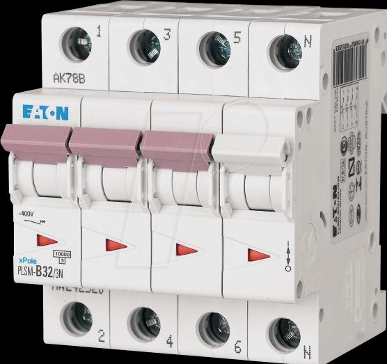 Produktbild Eaton 242546 Leitungsschutzschalter, Char. C, 32 A, 3 + N
